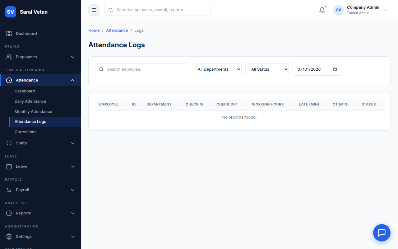 Raw Device Logs