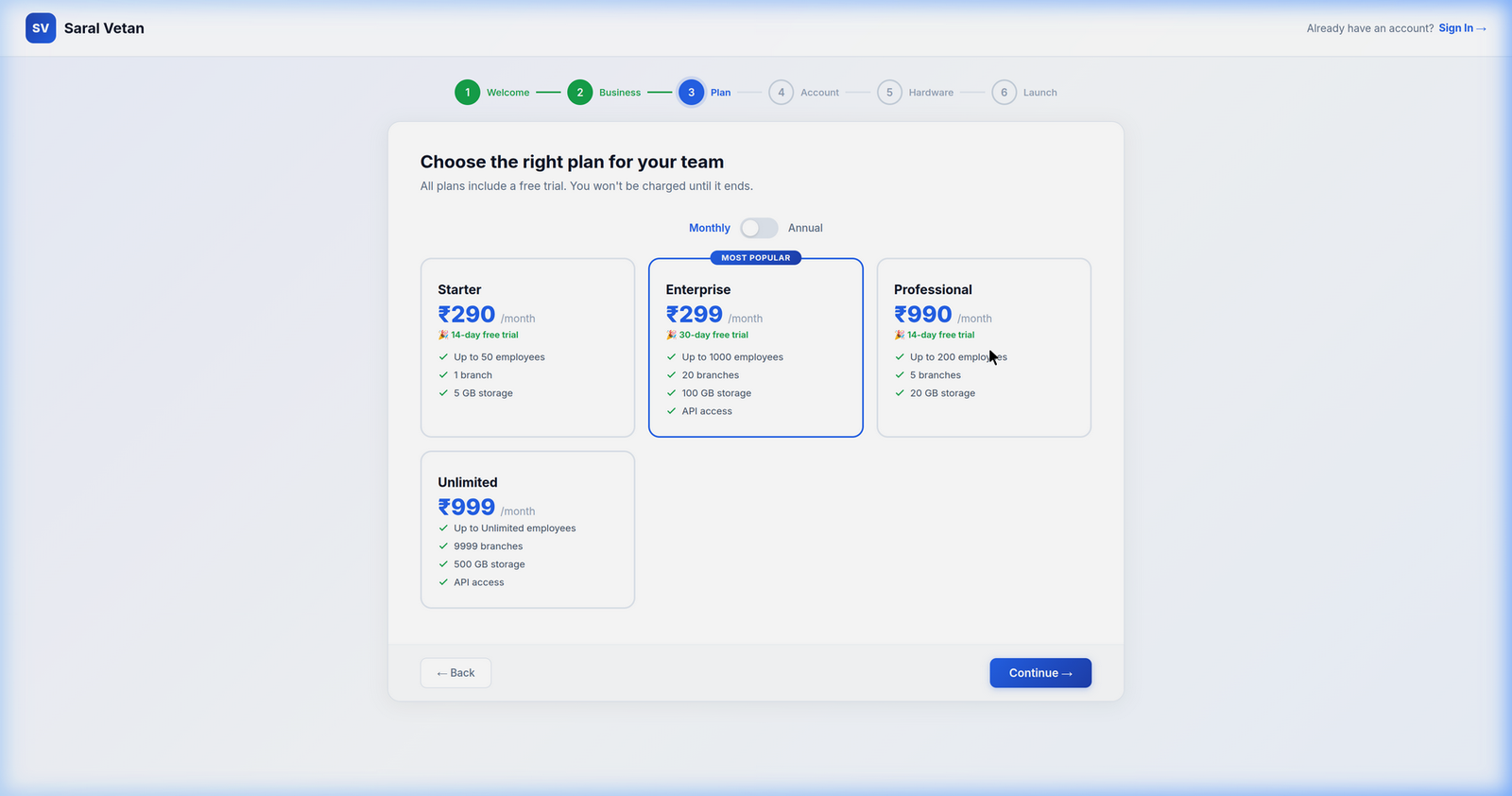 Plan Selection